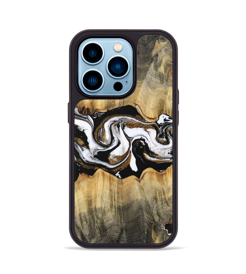 iPhone 14 Pro Wood Phone Case - Yisroel (Black & White, 745961)