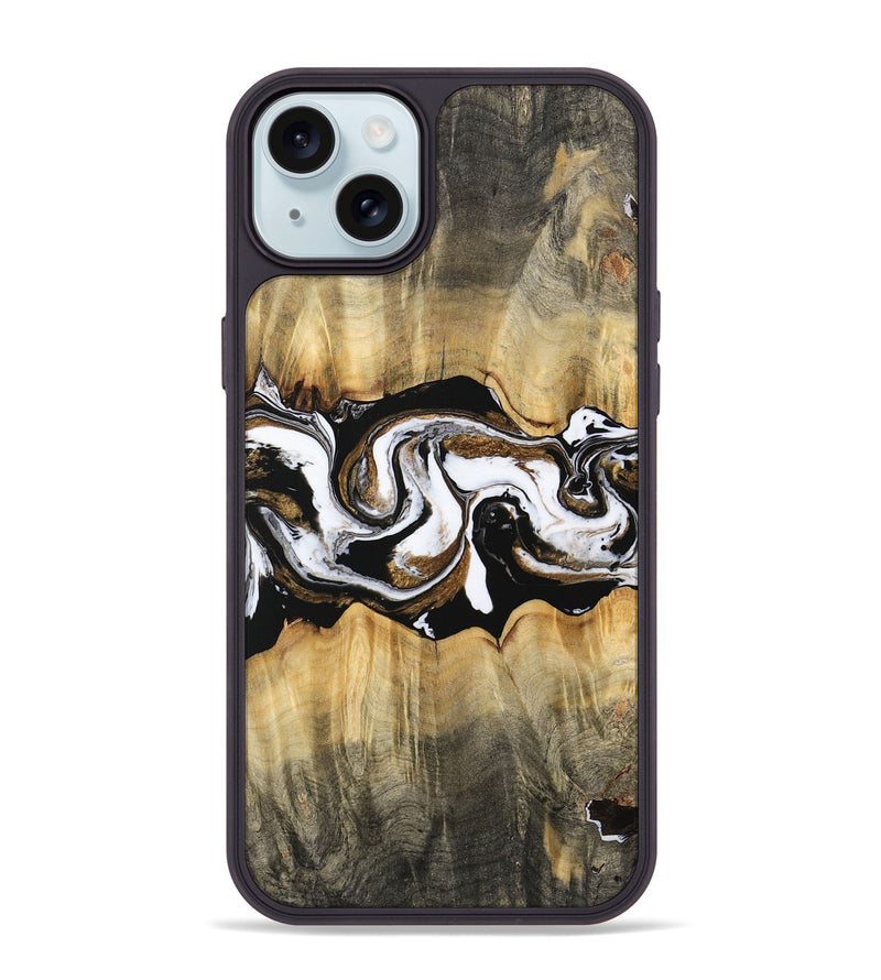 iPhone 15 Plus Wood Phone Case - Yisroel (Black & White, 745961)