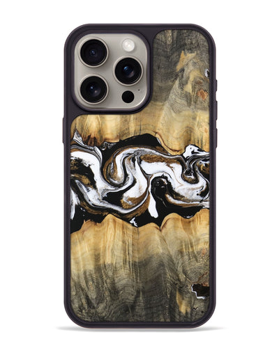 iPhone 15 Pro Max Wood Phone Case - Yisroel (Black & White, 745961)