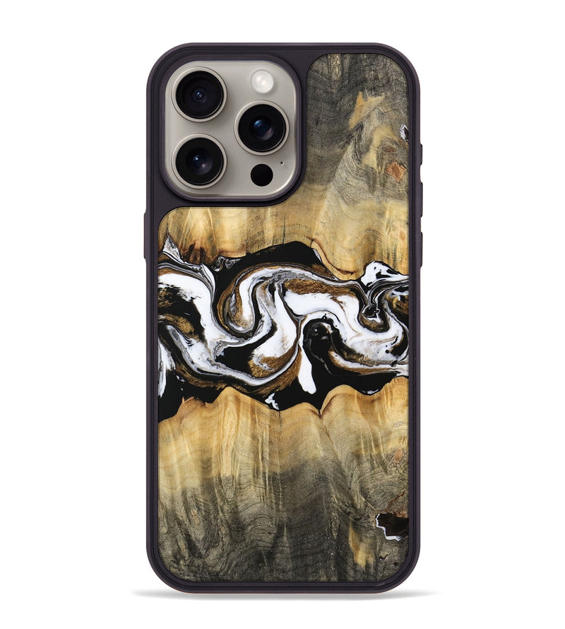 iPhone 15 Pro Max Wood Phone Case - Yisroel (Black & White, 745961)