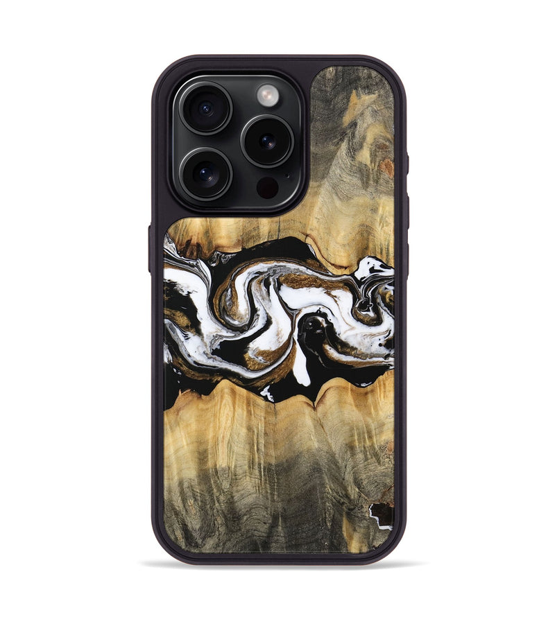 iPhone 15 Pro Wood Phone Case - Yisroel (Black & White, 745961)