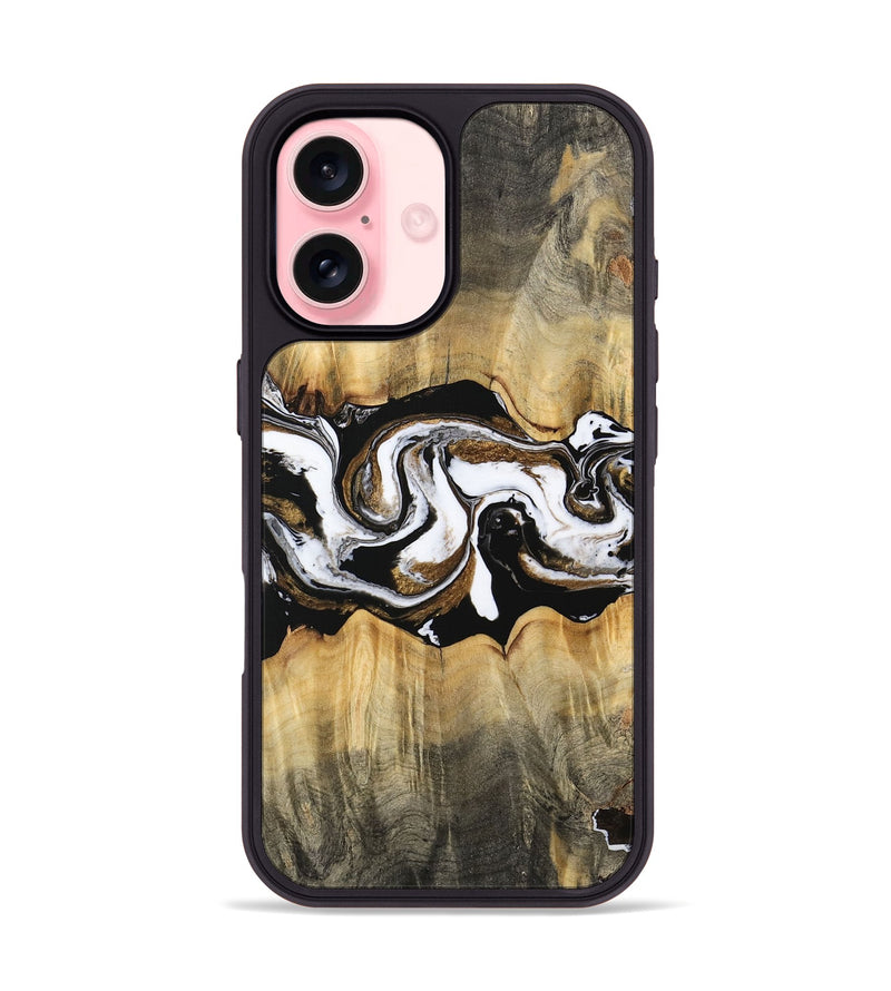 iPhone 16 Wood Phone Case - Yisroel (Black & White, 745961)