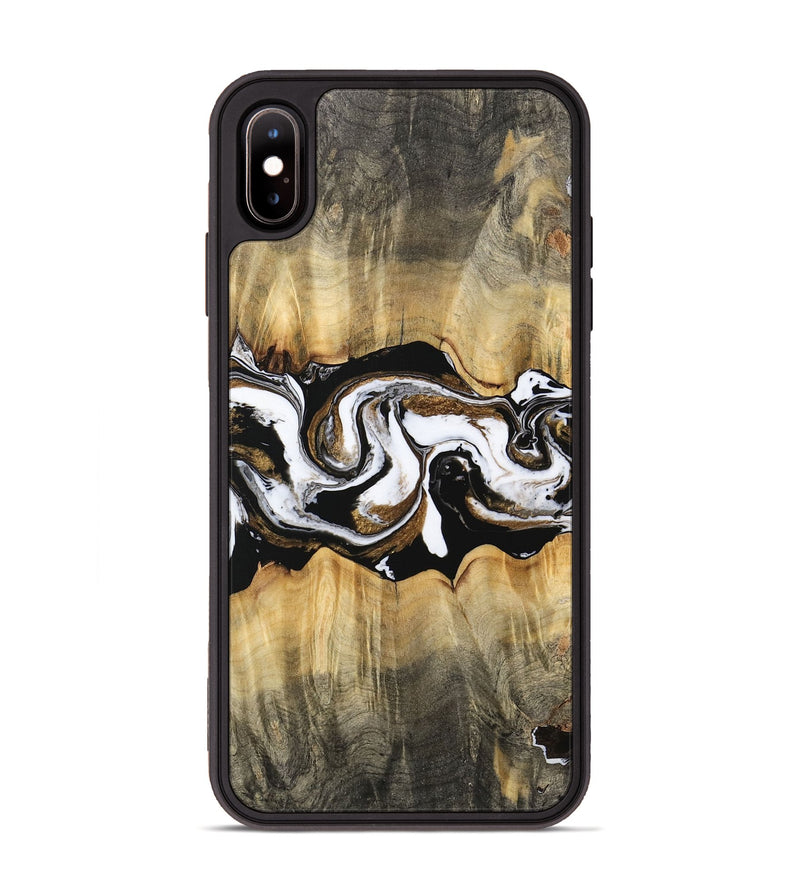 iPhone Xs Max Wood Phone Case - Yisroel (Black & White, 745961)