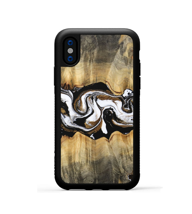 iPhone Xs Wood Phone Case - Yisroel (Black & White, 745961)