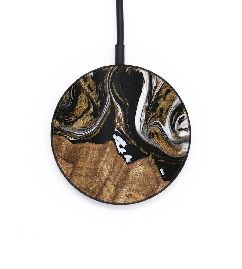 Circle Wood Wireless Charger - Paulina (Black & White, 745967)