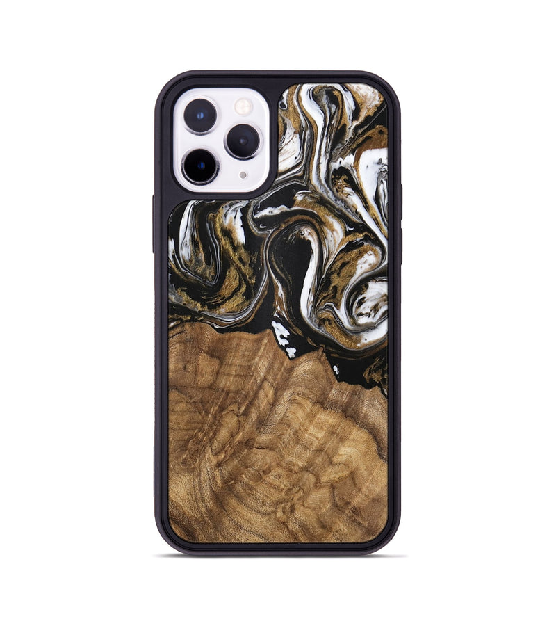 iPhone 11 Pro Wood Phone Case - Paulina (Black & White, 745967)