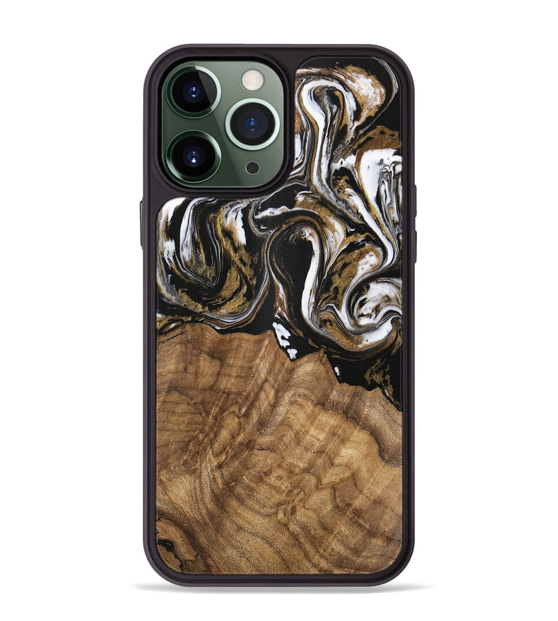 iPhone 13 Pro Max Wood Phone Case - Paulina (Black & White, 745967)