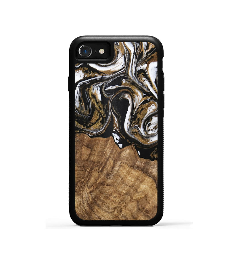 iPhone SE Wood Phone Case - Paulina (Black & White, 745967)