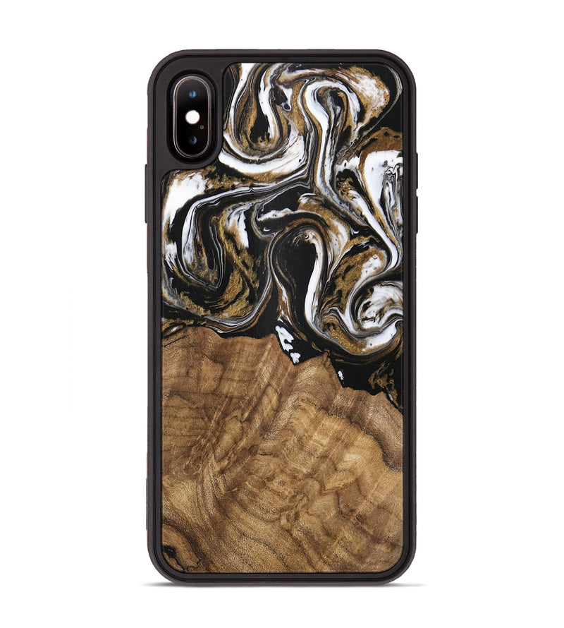 iPhone Xs Max Wood Phone Case - Paulina (Black & White, 745967)