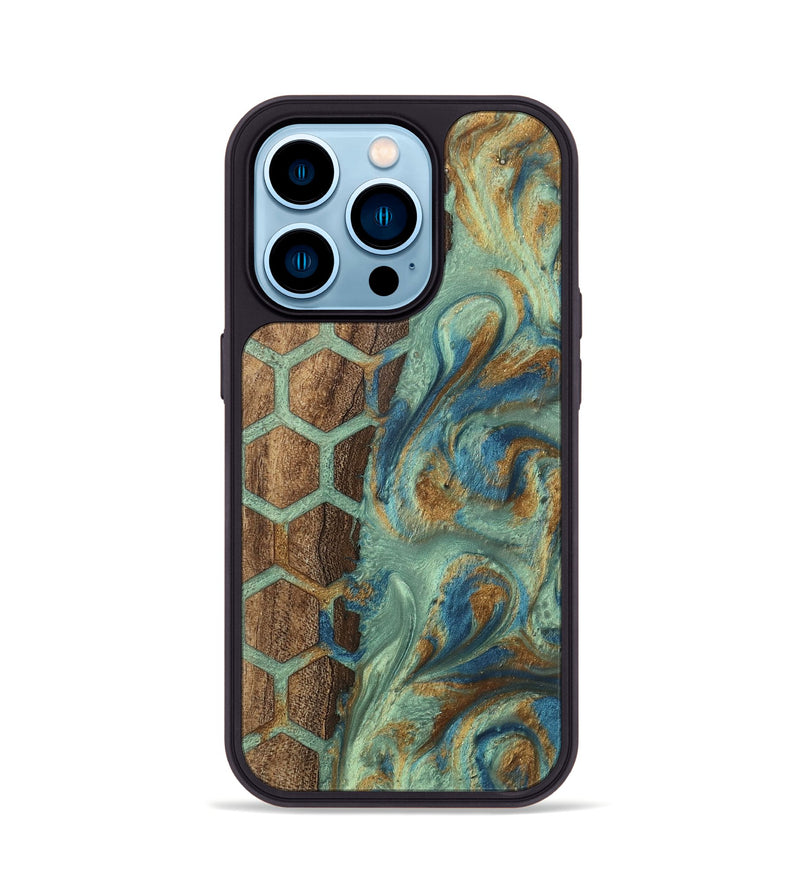 iPhone 14 Pro Wood Phone Case - Cassian (Pattern, 745968)