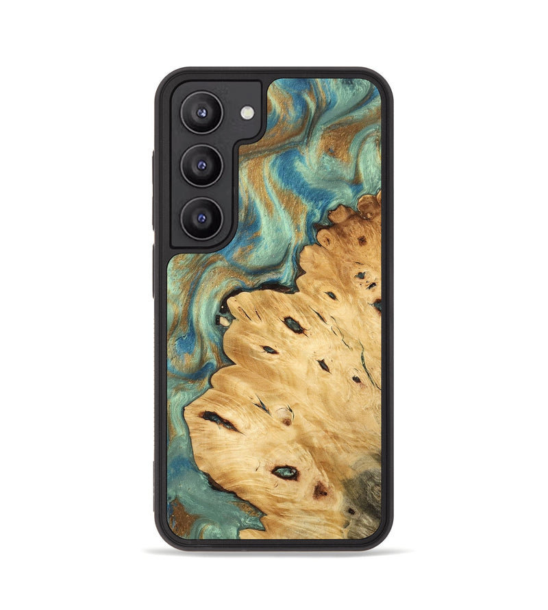 Galaxy S23 Wood Phone Case - Helena (Teal & Gold, 745969)