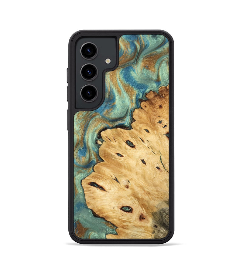 Galaxy S24 Wood Phone Case - Helena (Teal & Gold, 745969)