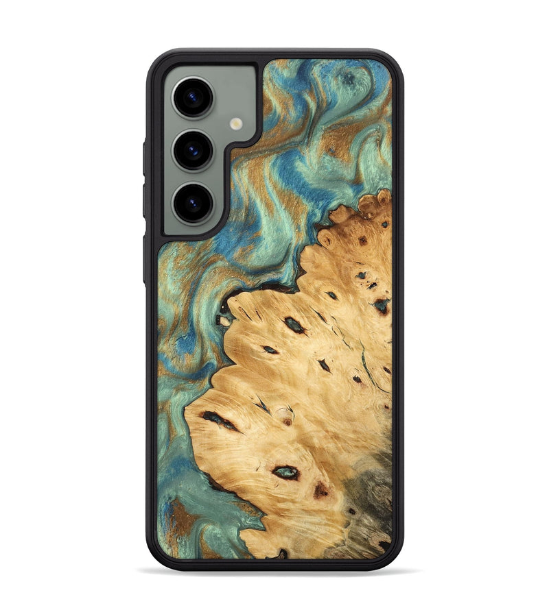 Galaxy S24 Plus Wood Phone Case - Helena (Teal & Gold, 745969)