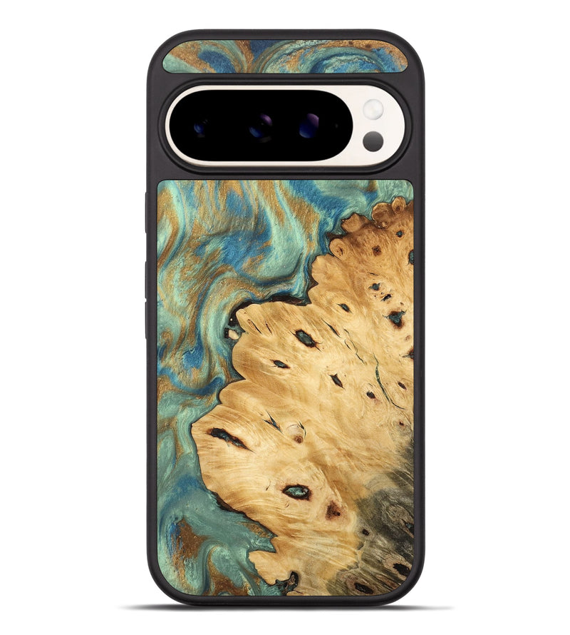 Pixel 9 Pro XL Wood Phone Case - Helena (Teal & Gold, 745969)