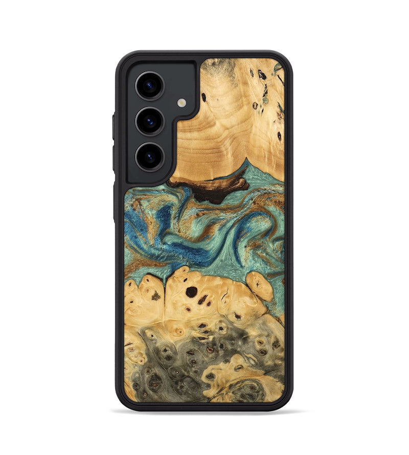 Galaxy S24 Wood Phone Case - Carla (Teal & Gold, 745970)