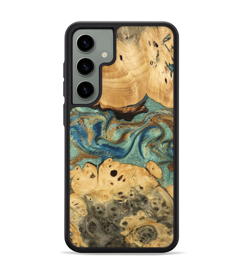 Galaxy S24 Plus Wood Phone Case - Carla (Teal & Gold, 745970)