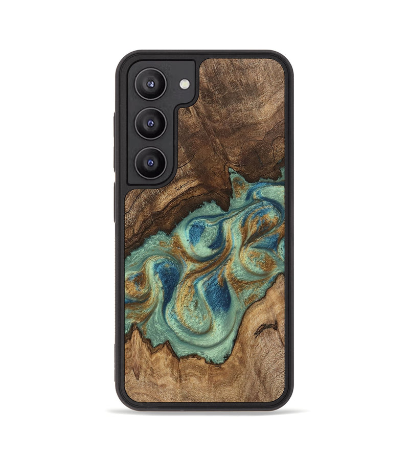 Galaxy S23 Wood Phone Case - Tadeo (Teal & Gold, 745971)