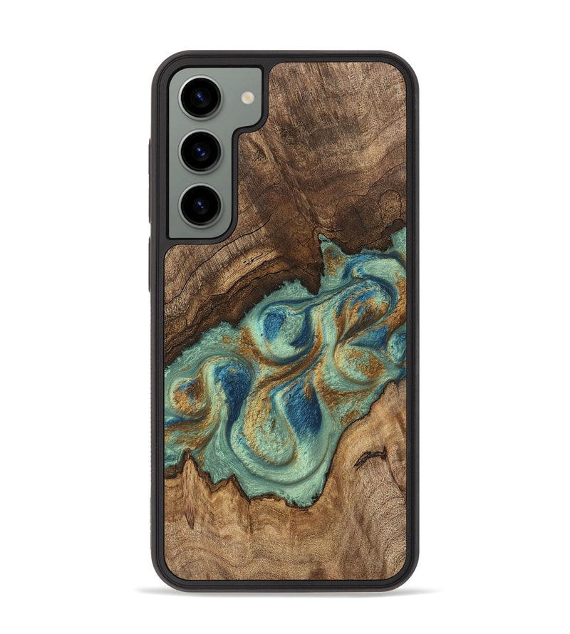 Galaxy S23 Plus Wood Phone Case - Tadeo (Teal & Gold, 745971)