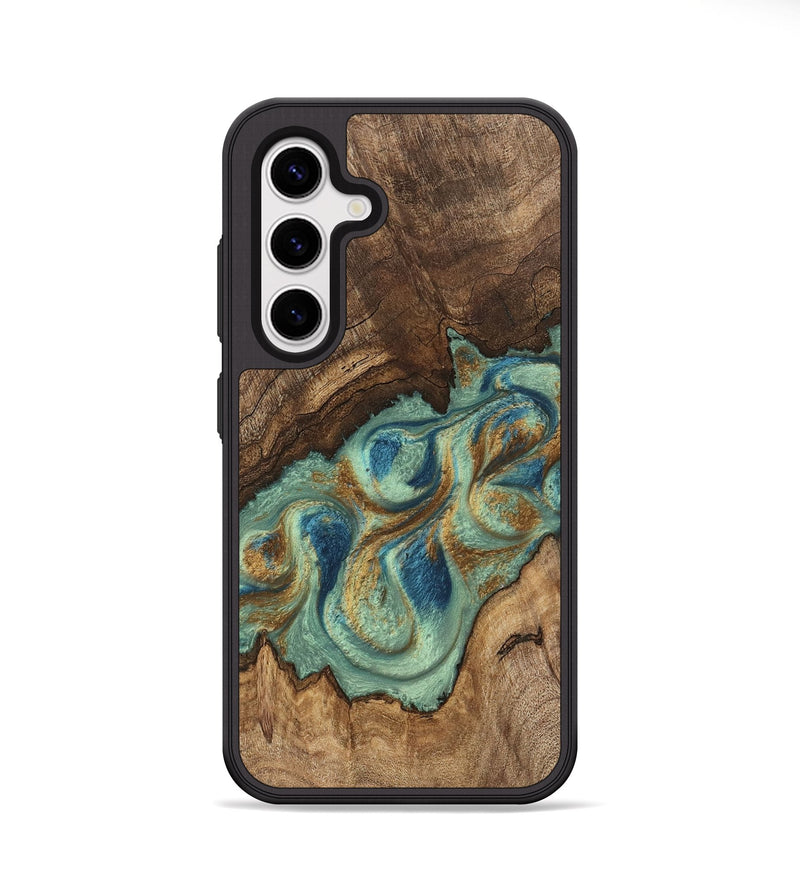 Galaxy S25 Plus Wood Phone Case - Tadeo (Teal & Gold, 745971)