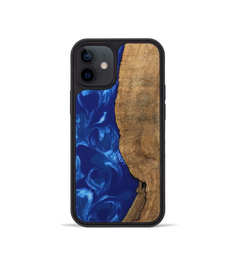 iPhone 12 mini Wood Phone Case - Toni (Blue, 745972)