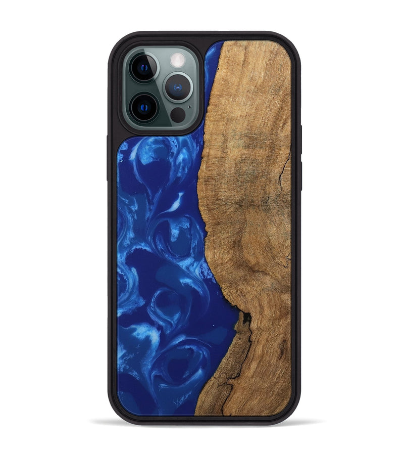 iPhone 12 Pro Max Wood Phone Case - Toni (Blue, 745972)