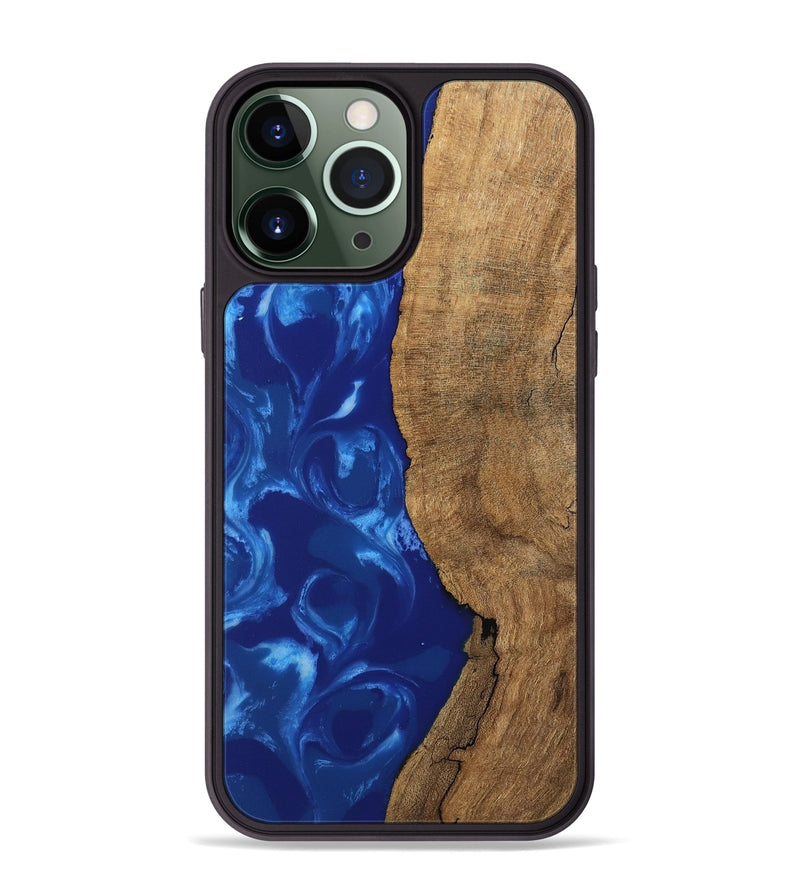 iPhone 13 Pro Max Wood Phone Case - Toni (Blue, 745972)