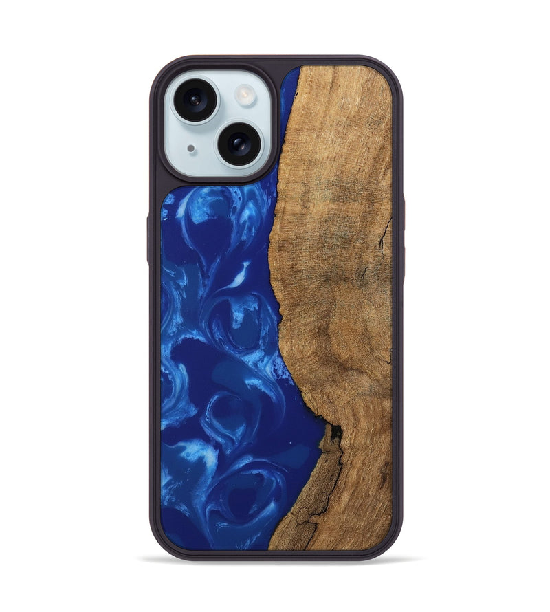 iPhone 15 Wood Phone Case - Toni (Blue, 745972)