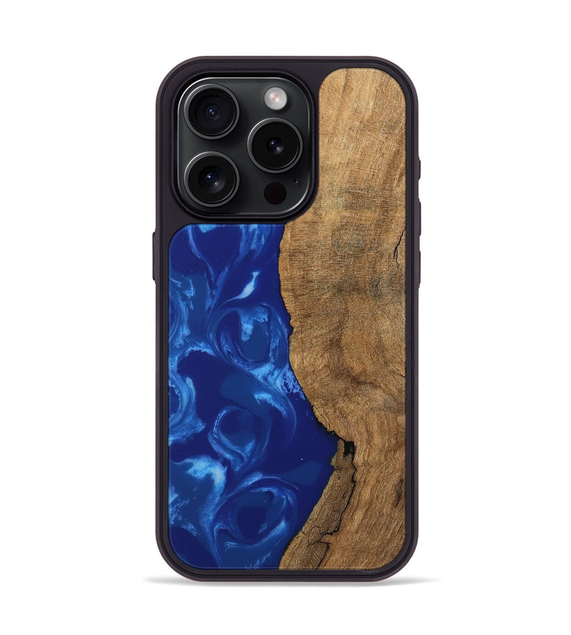 iPhone 15 Pro Wood Phone Case - Toni (Blue, 745972)