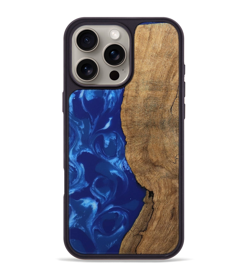 iPhone 16 Pro Max Wood Phone Case - Toni (Blue, 745972)