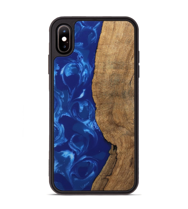 iPhone Xs Max Wood Phone Case - Toni (Blue, 745972)