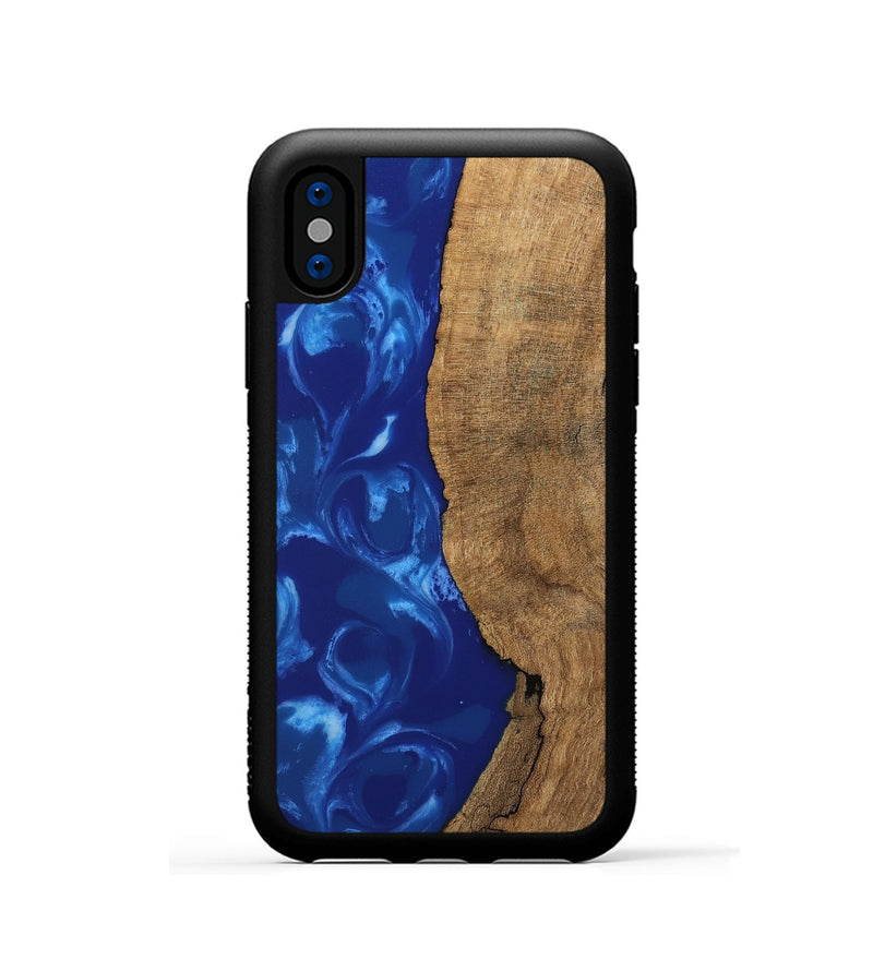 iPhone Xs Wood Phone Case - Toni (Blue, 745972)