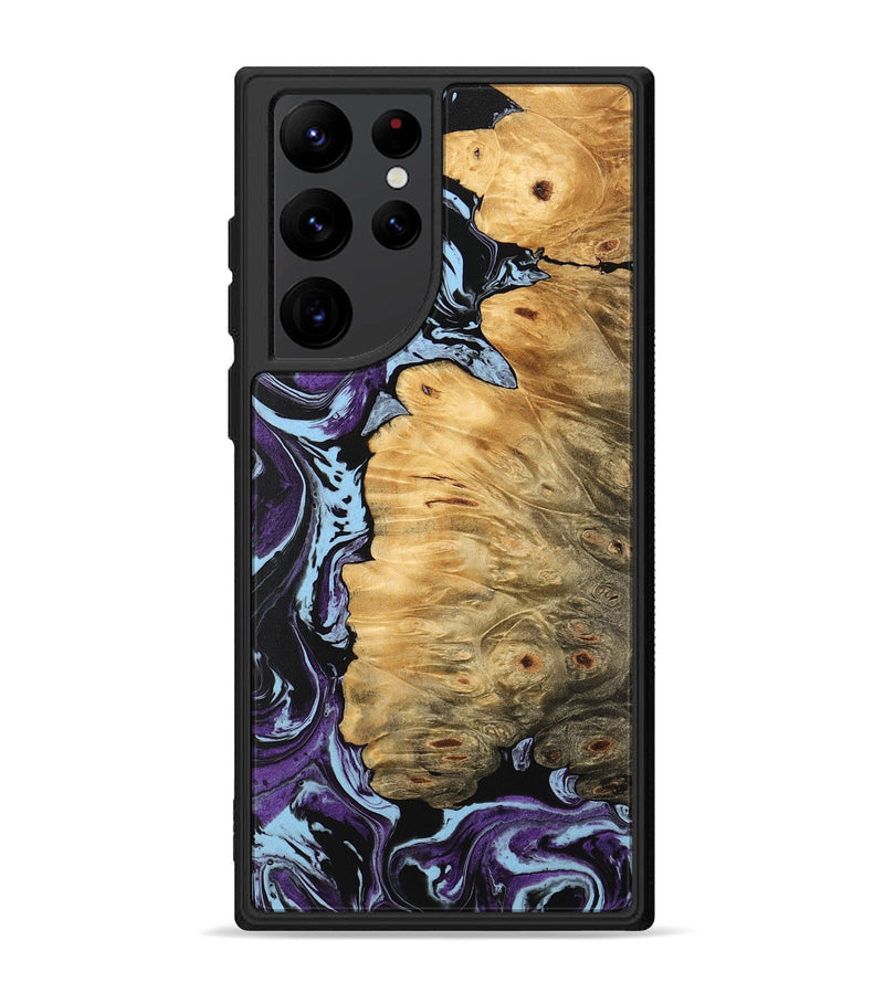 Galaxy S22 Ultra Wood Phone Case - Phoenix (Purple, 745975)