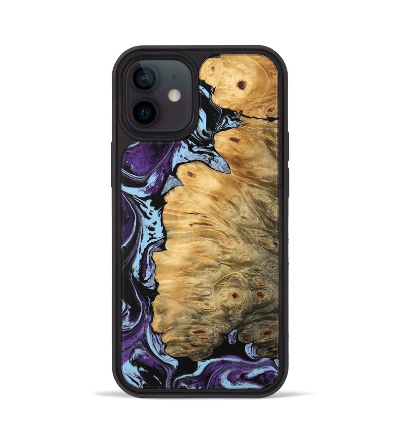 iPhone 12 Wood Phone Case - Phoenix (Purple, 745975)