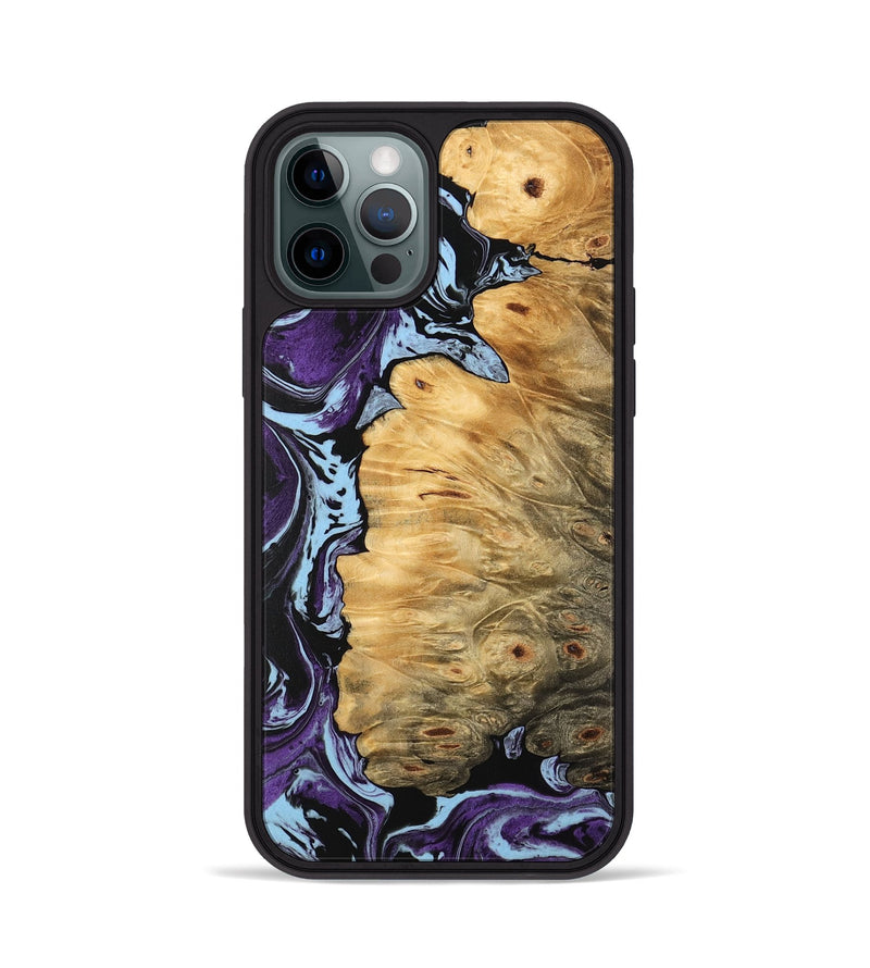 iPhone 12 Pro Wood Phone Case - Phoenix (Purple, 745975)