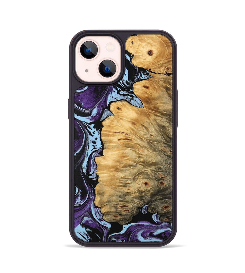 iPhone 14 Wood Phone Case - Phoenix (Purple, 745975)