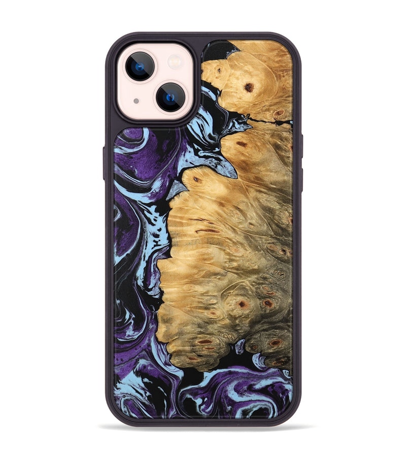 iPhone 14 Plus Wood Phone Case - Phoenix (Purple, 745975)