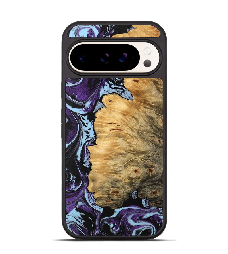 Pixel 9 Wood Phone Case - Phoenix (Purple, 745975)