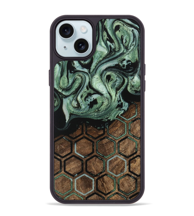 iPhone 15 Plus Wood Phone Case - Jordan (Pattern, 745977)