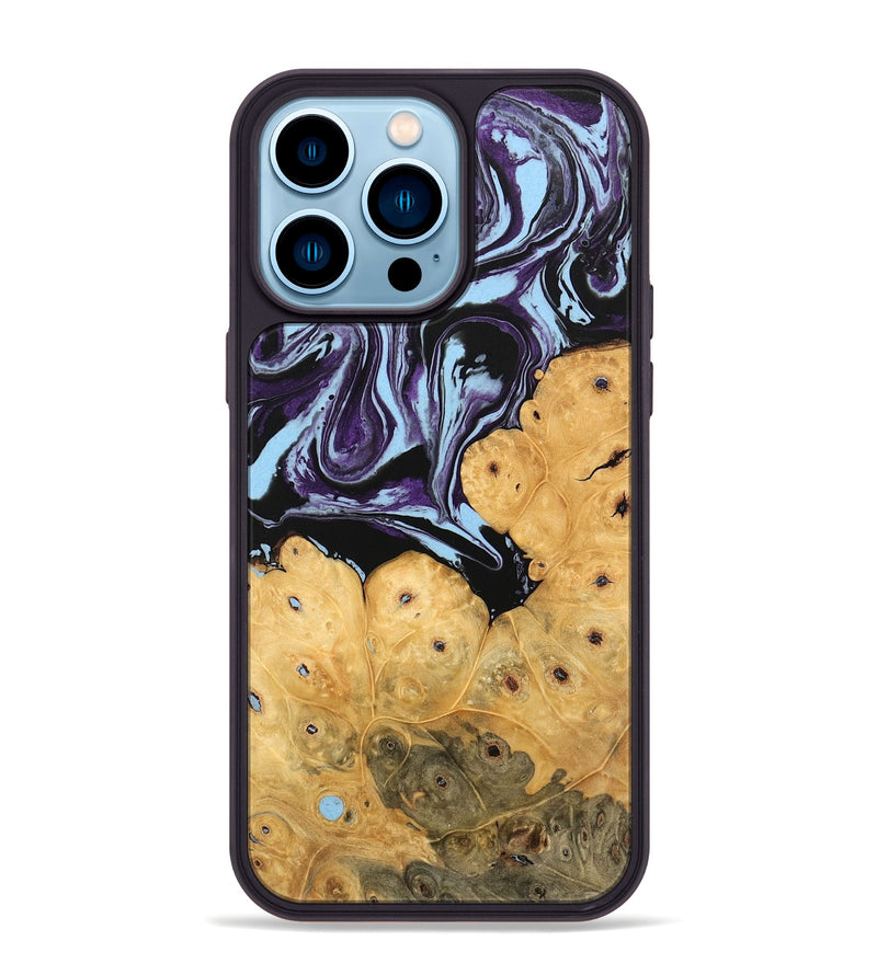 iPhone 14 Pro Max Wood Phone Case - Jesiah (Purple, 745979)