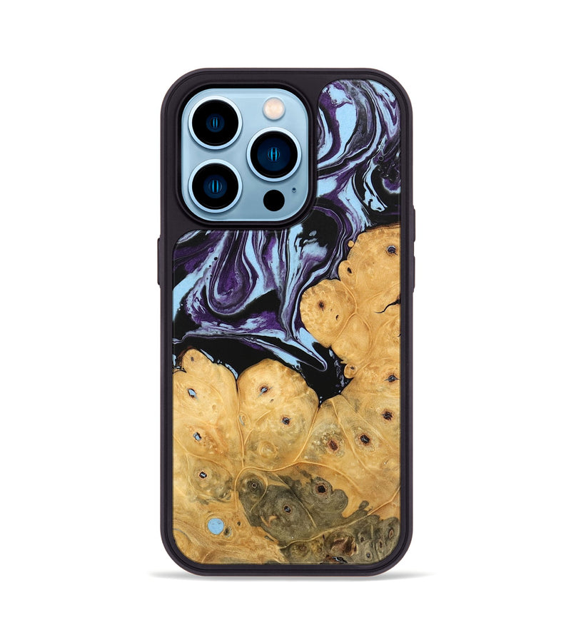 iPhone 14 Pro Wood Phone Case - Jesiah (Purple, 745979)