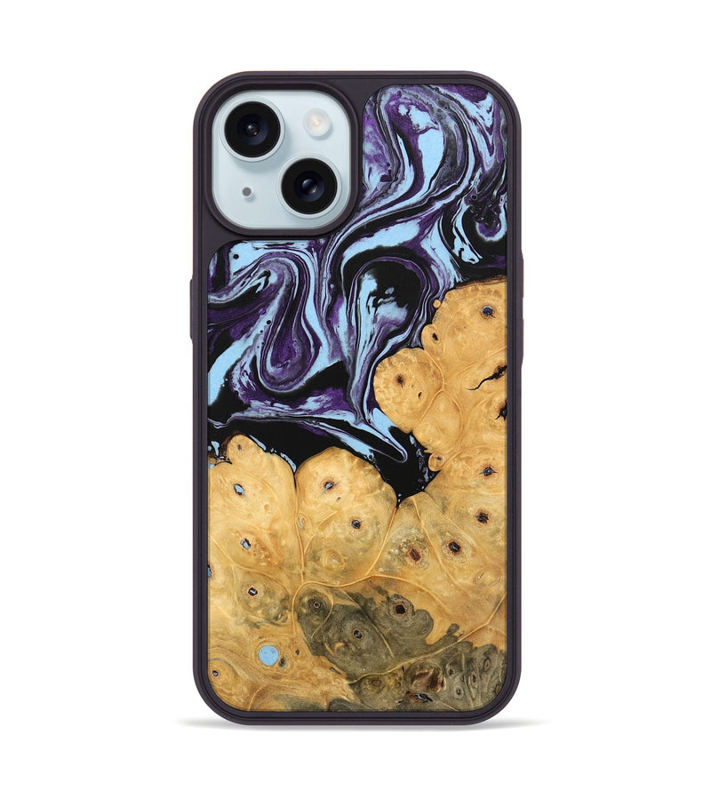 iPhone 15 Wood Phone Case - Jesiah (Purple, 745979)