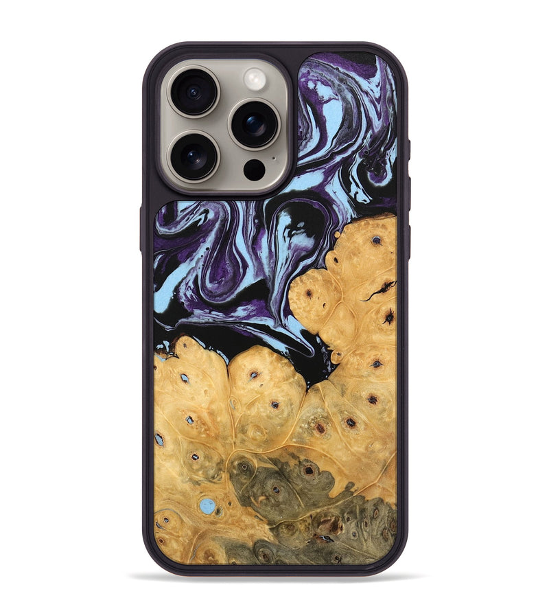 iPhone 15 Pro Max Wood Phone Case - Jesiah (Purple, 745979)