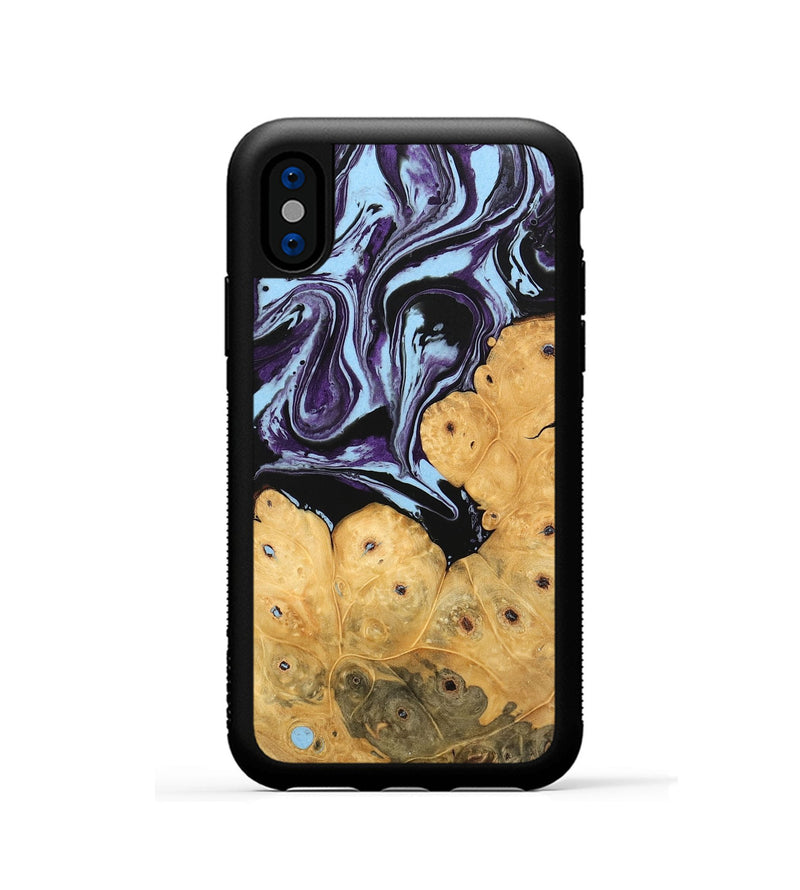 iPhone Xs Wood Phone Case - Jesiah (Purple, 745979)