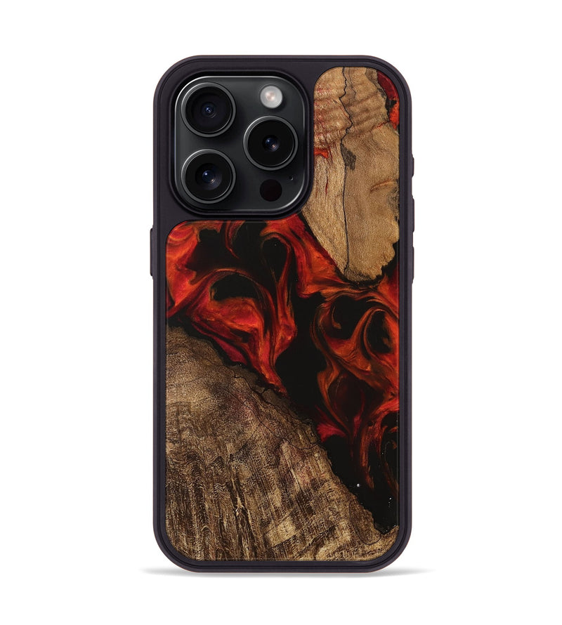 iPhone 15 Pro Wood Phone Case - Rosina (Red, 745983)