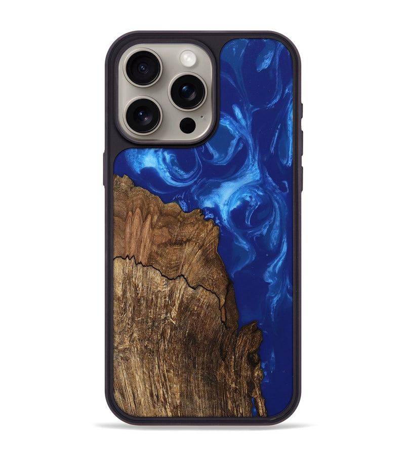 iPhone 15 Pro Max Wood Phone Case - Gus (Blue, 745987)