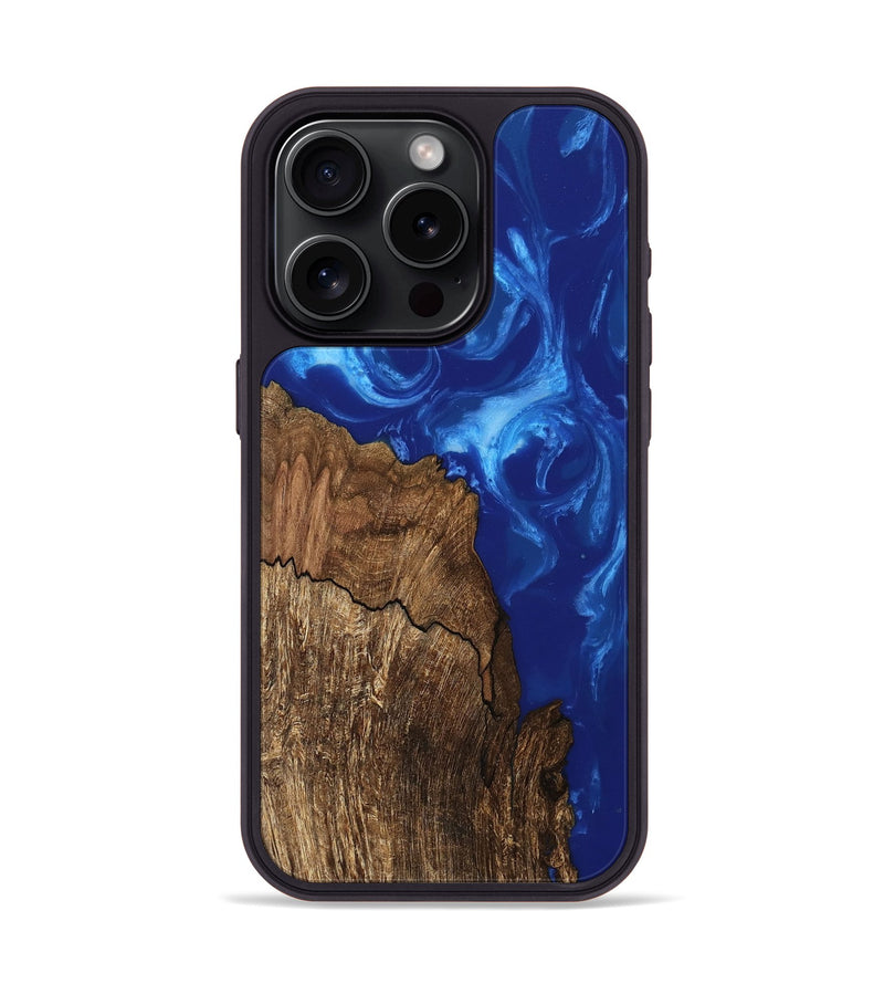 iPhone 15 Pro Wood Phone Case - Gus (Blue, 745987)