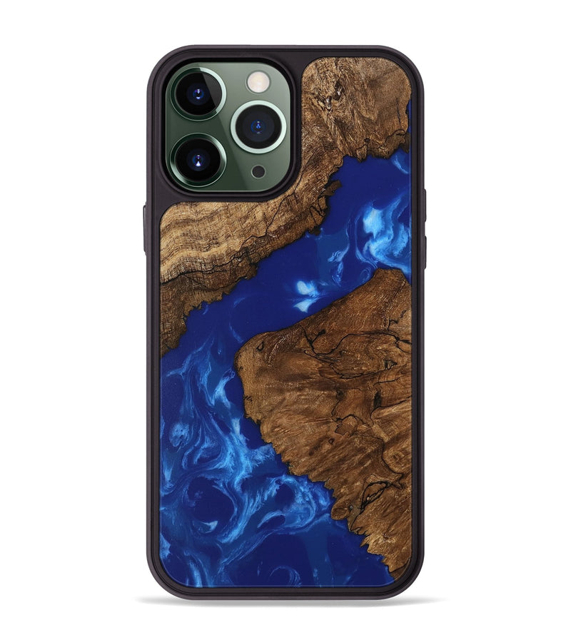 iPhone 13 Pro Max Wood Phone Case - Emil (Blue, 745991)