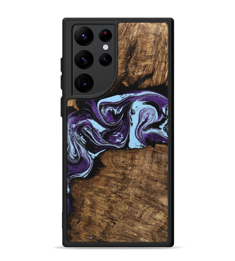 Galaxy S22 Ultra Wood Phone Case - Aliana (Purple, 745993)