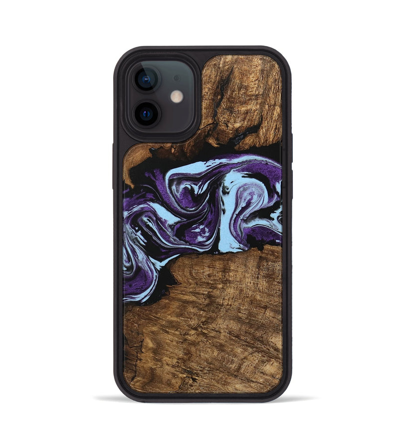 iPhone 12 Wood Phone Case - Aliana (Purple, 745993)