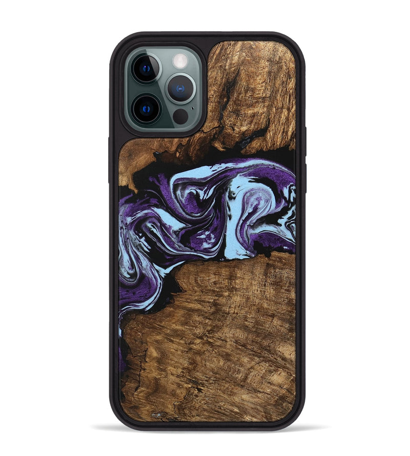 iPhone 12 Pro Max Wood Phone Case - Aliana (Purple, 745993)